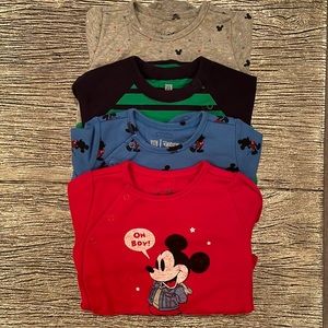 Baby Gap One Piece Bodysuit (4 pack) Mickey Mouse